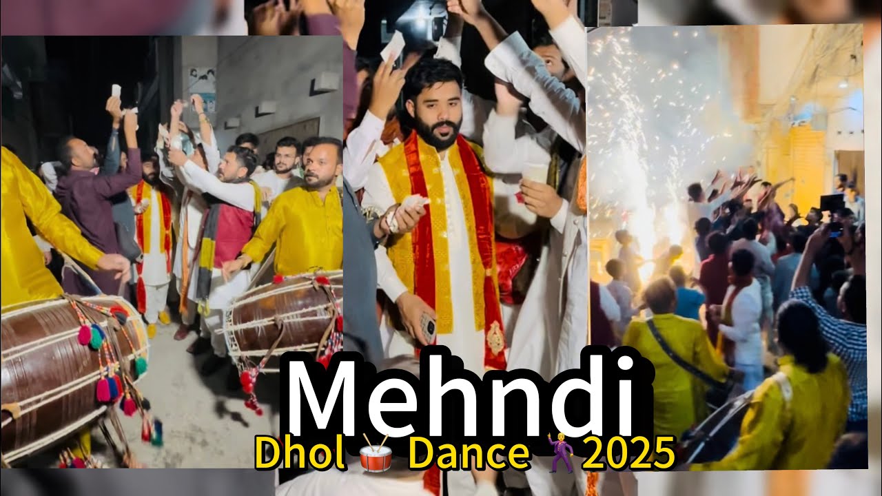  Mehndi Dance 2025 | Bhangra 🥁🎺 | Wedding Dance 🕺| Pakistani Wedding Dhol Dance | Arslan Ali Vlogs