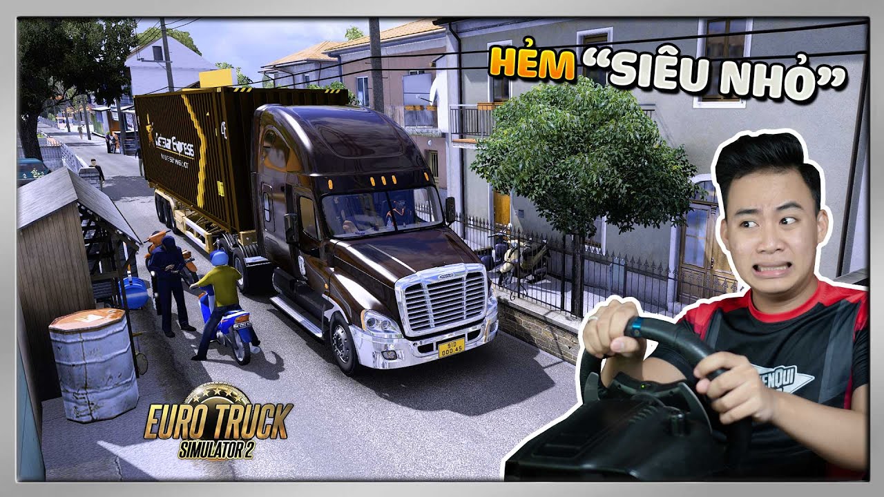 ETS2 - Nguyễn Quí Trốn Công An Lái Xe Container Khổng Lồ Vào Đường Hẻm Nhỏ Hẹp Ở Miền Tây