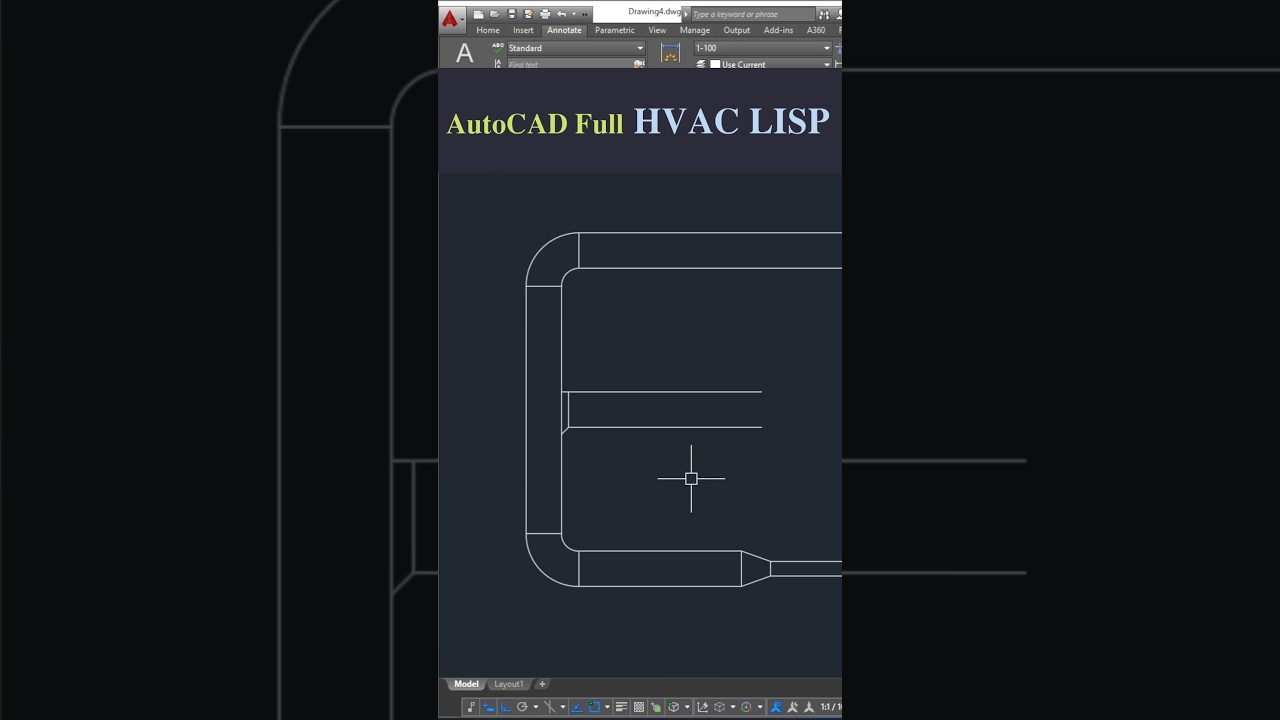 HVAC AutoLisp AutoCAD | HVAC Drafting | AutoCAD Tutorials | #autocad #autolisp #hvac #lisp