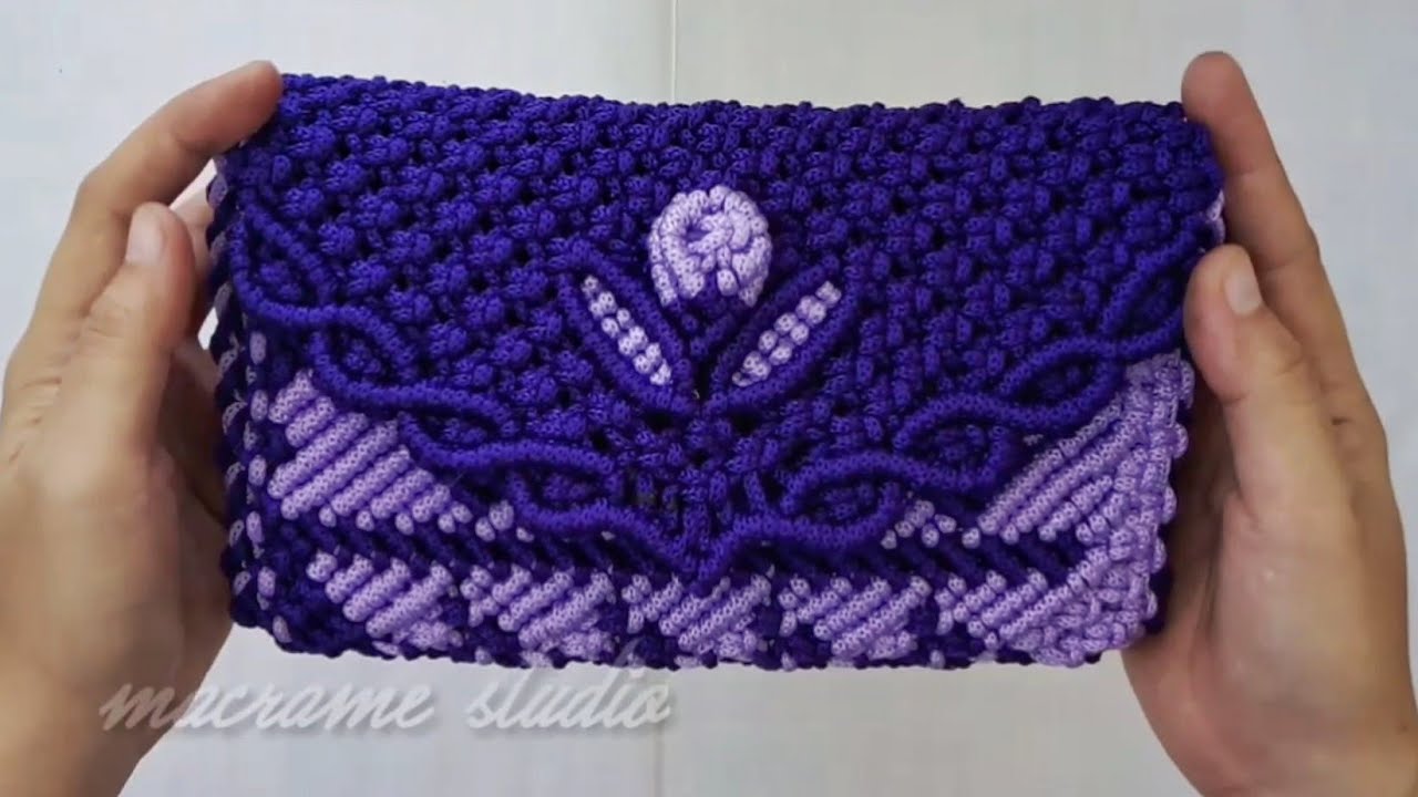 Easy DIY wallet | DIY Macrame Dompet Motif Bunga