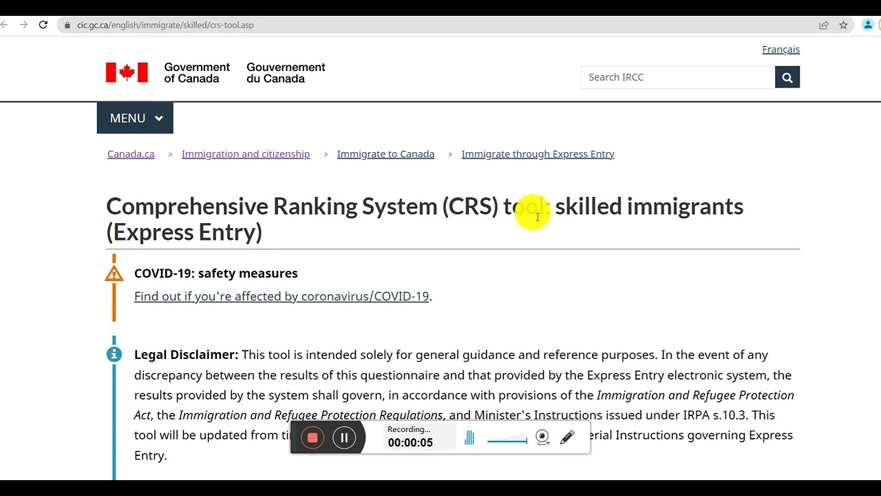🍁 ✈️🟥🍁🟥How to check your CRS Score for Canada Immigration #CRSscore