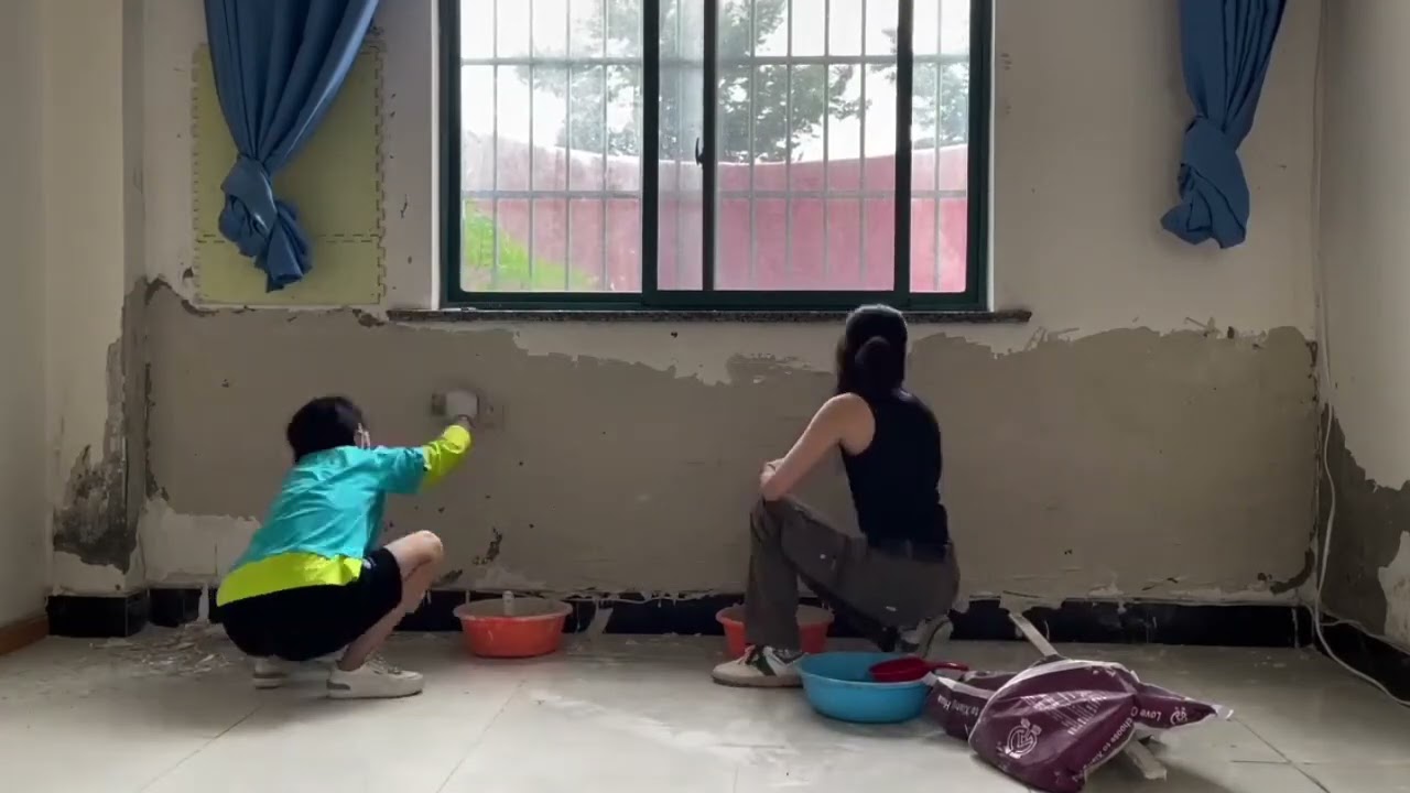 Two Chinese Girls Redecorated Their  Dormitory In College At The Beginning Of The First Term
