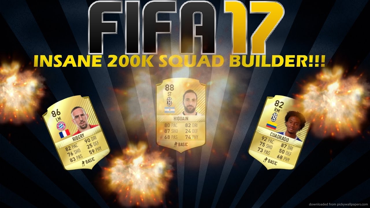 FIFA 17-INSANE 200K SQUAD BUILDER!!!!!!
