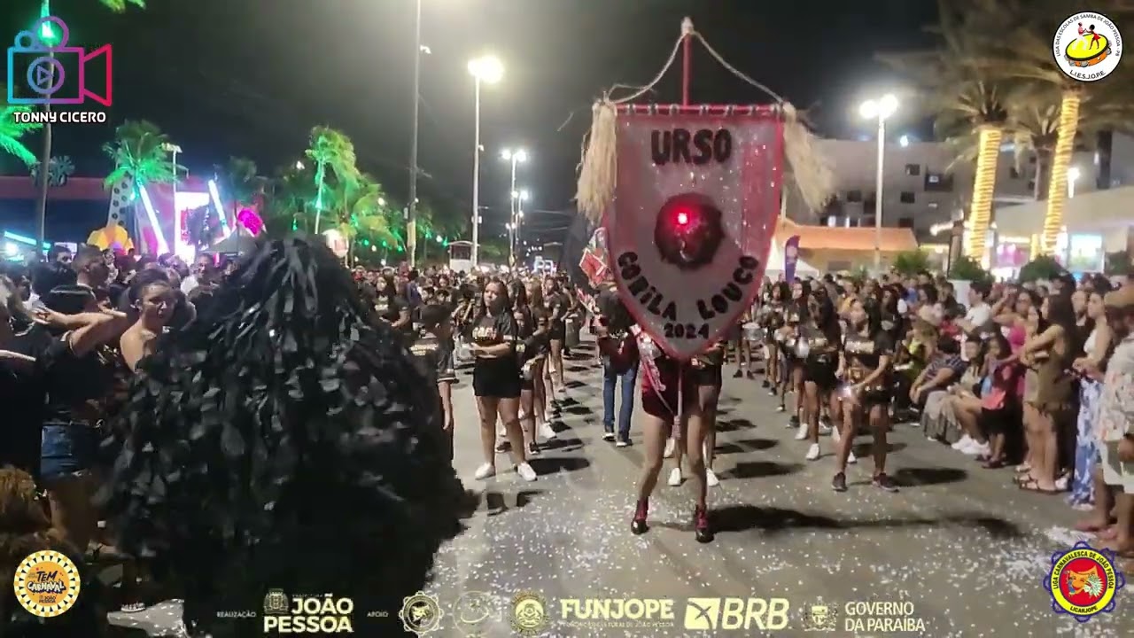 🐻 Prévia do Carnaval de João Pessoa 2025  Busto de Tamandaré   Ala Ursa Urso Gorila Louco 🎭