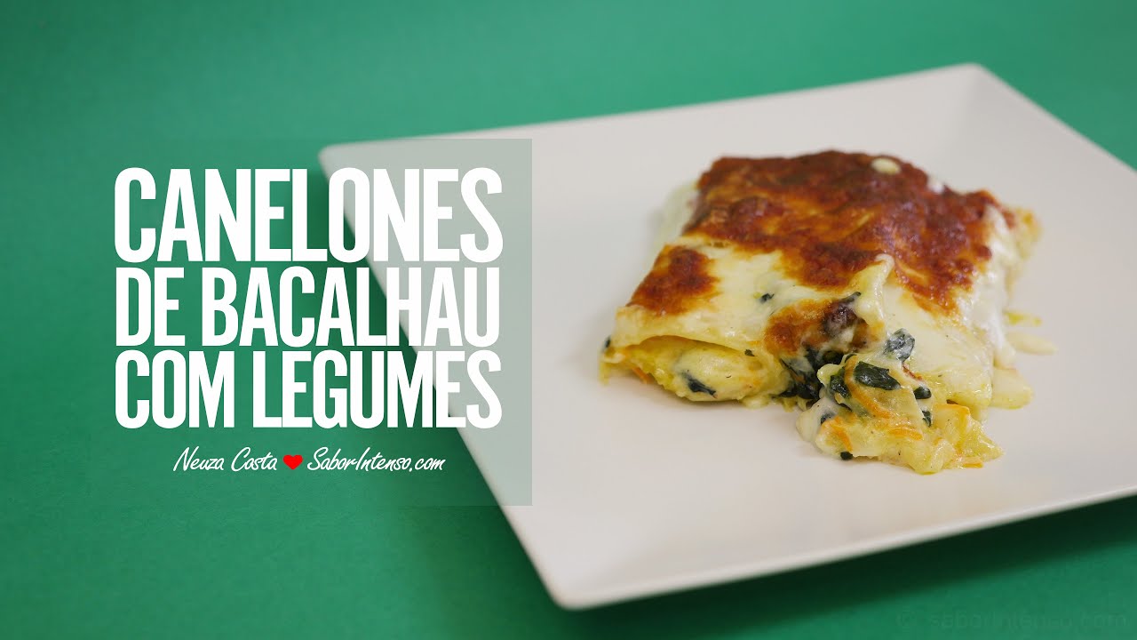 Canelones de Bacalhau com Legumes