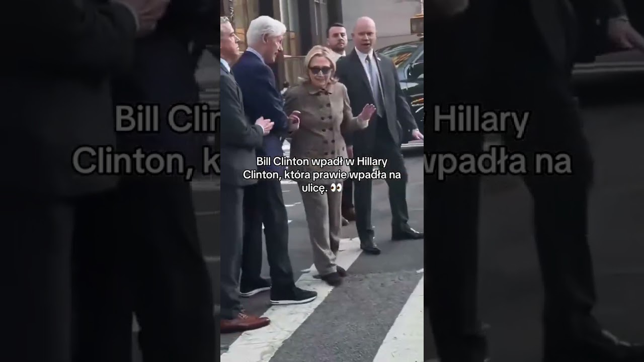 BILL CLINTON WPADŁ W HILLARY CLINTON, KT&Oacute;RA PRAWIE WPADŁA NA ULICĘ
