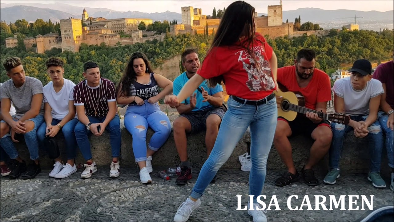 LISA CARMEN EN EL MIRADOR SAN NICOLAS / GRANADA ALHAMBRA / RUMBA IMPROVISADA 2