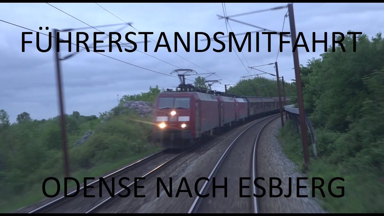 Führerstandsmitfahrt Dänemark - Odense nach Esbjerg mit IC877