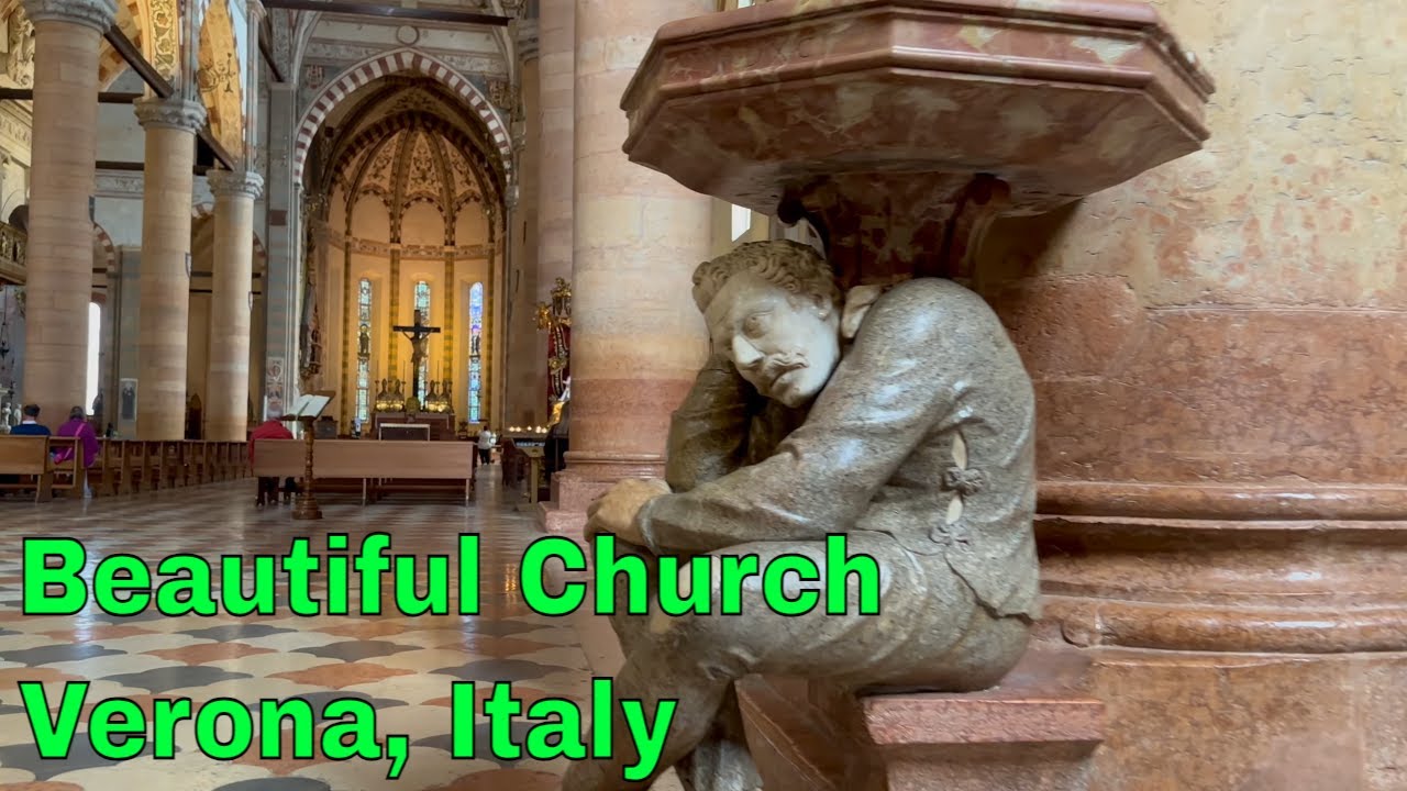 Discovering the Gothic Splendor of the Church of St. Anastasia in Verona, Italy [4K]