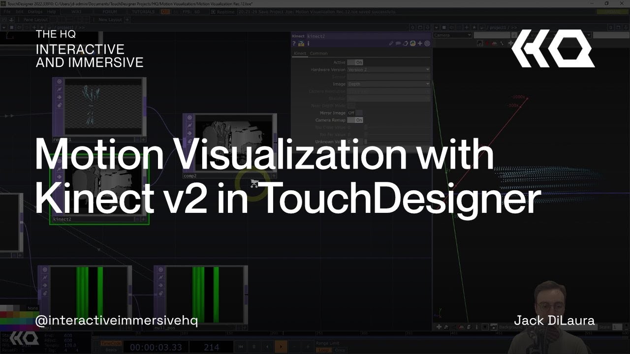 Визуализация движения с помощью Kinect v2 в TouchDesigner — Учебное пособие TouchDesigner 141