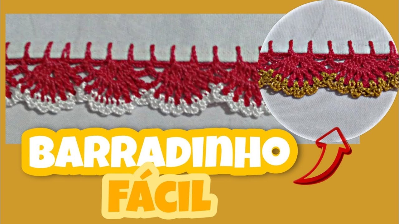 #bicodecrochê #barradinhodecrochê Barradinho Fácil de Crochê Para Iniciantes Passo a Passo