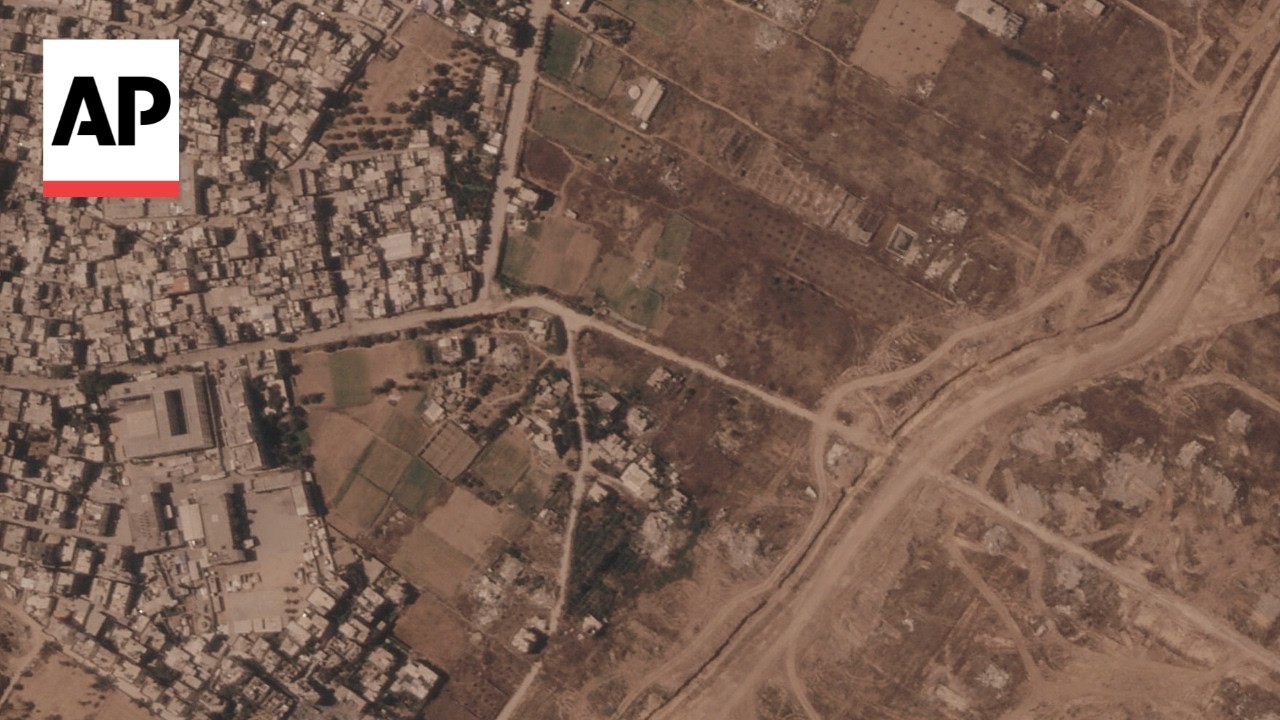 Israel is building a miles-long earthen barrier inside Gaza