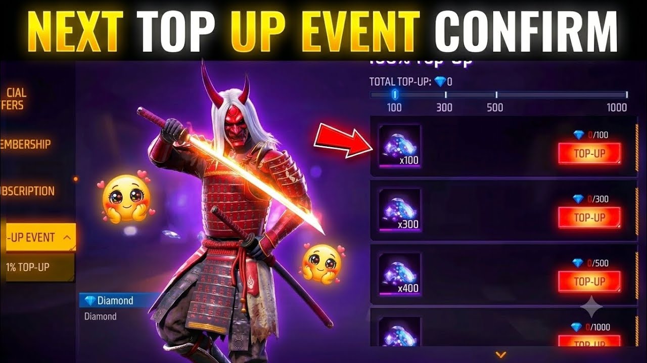 Bonus Top Up Event Free Fire 💥😍 | Next Top Up Event | Bonus Top Up Event 