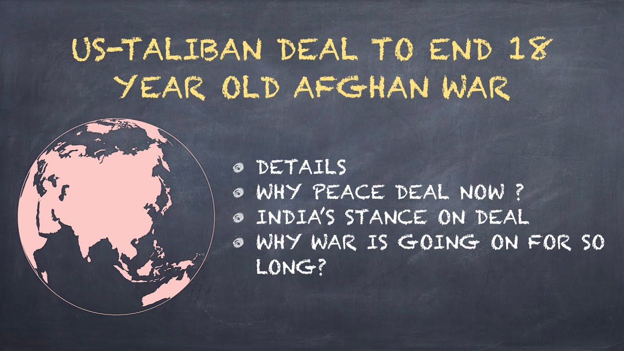 US - Taliban Agreement for Bringing Peace in Afghanistan | Doha Deal | UPSC IAS CSE | India's Stance