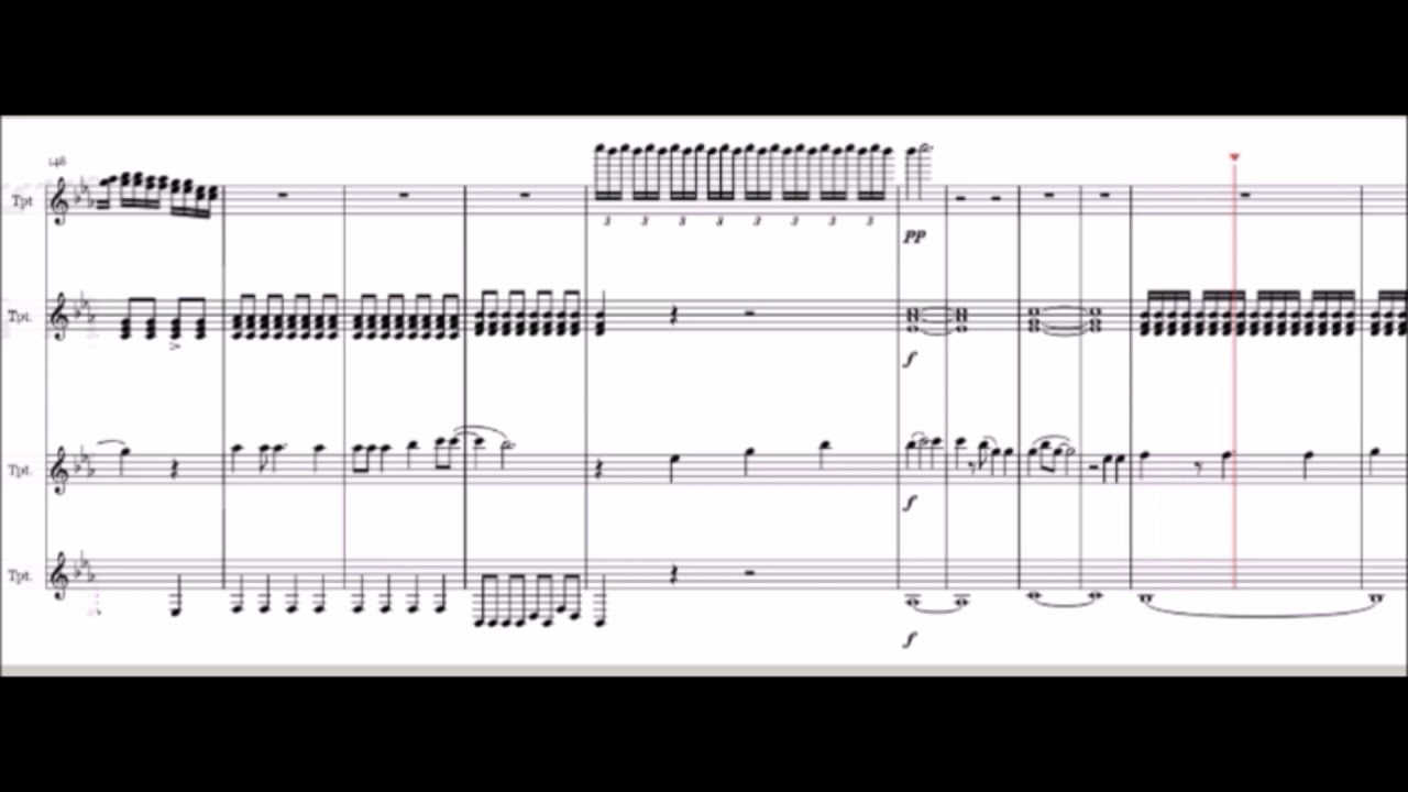 through the fire and the flames but it's composed of only midi trumpet
