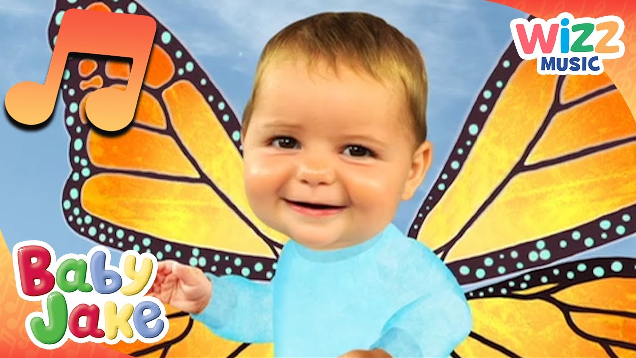 Beautiful Butterflies | Songs for Kids | Baby Jake | Wizz Music