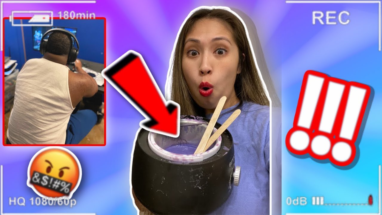 WAXING MY HUSBAND WHILE HE PLAYS PS5! *REVENGE PRANK*