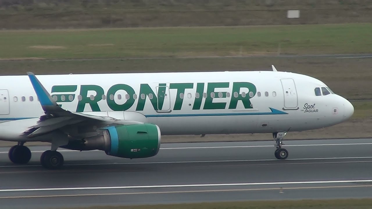 Buddy On Board: Frontier Airlines A321 [N712FR] Takeoff Portland Airport (PDX)