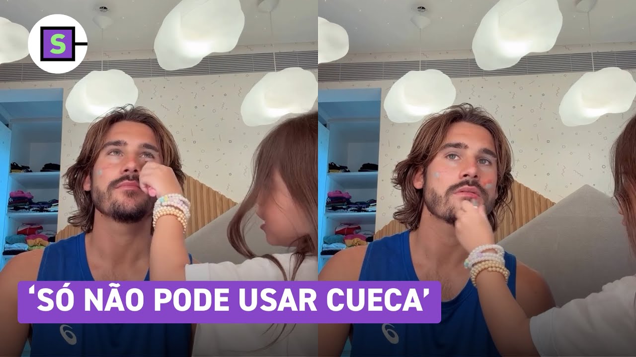 Nicolas Prattes mostra vídeo sendo maquiado por Zoe, filha de Sabrina Sato