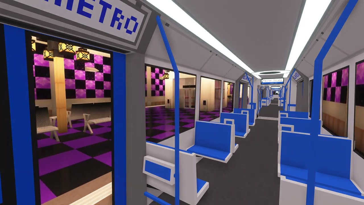 Helluva Metro: Kurze Mitfahrt auf der U1 vom Emoplatz zur Rawrer Straße (Minecraft MTR Mod)