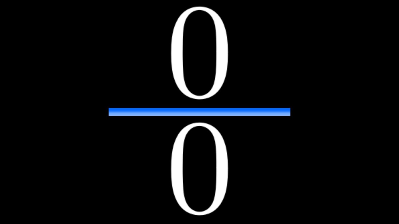 Я наконец узнал, что такое 0/0