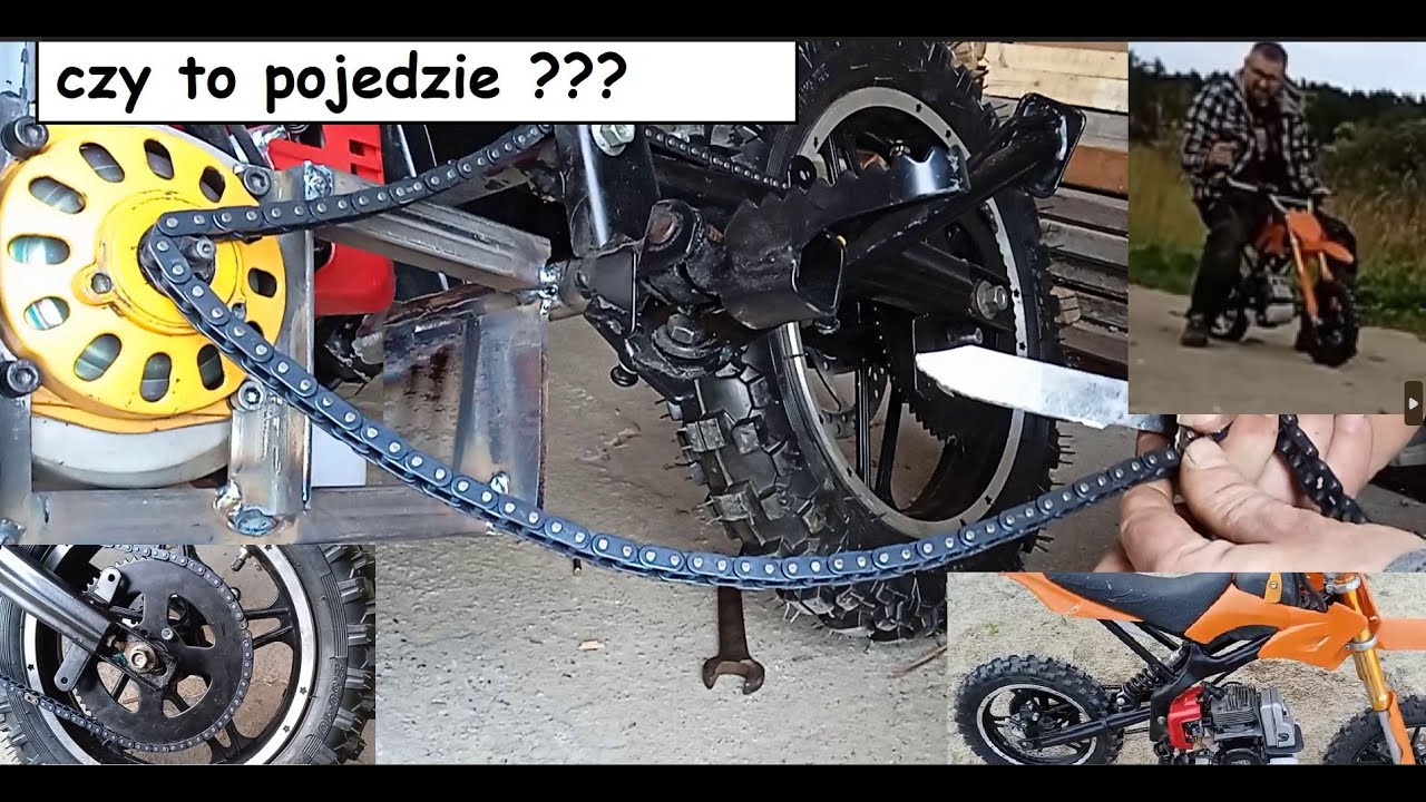 Mini cross, mini dirt bike z silnikiem od kosy spalinowej, cz.2