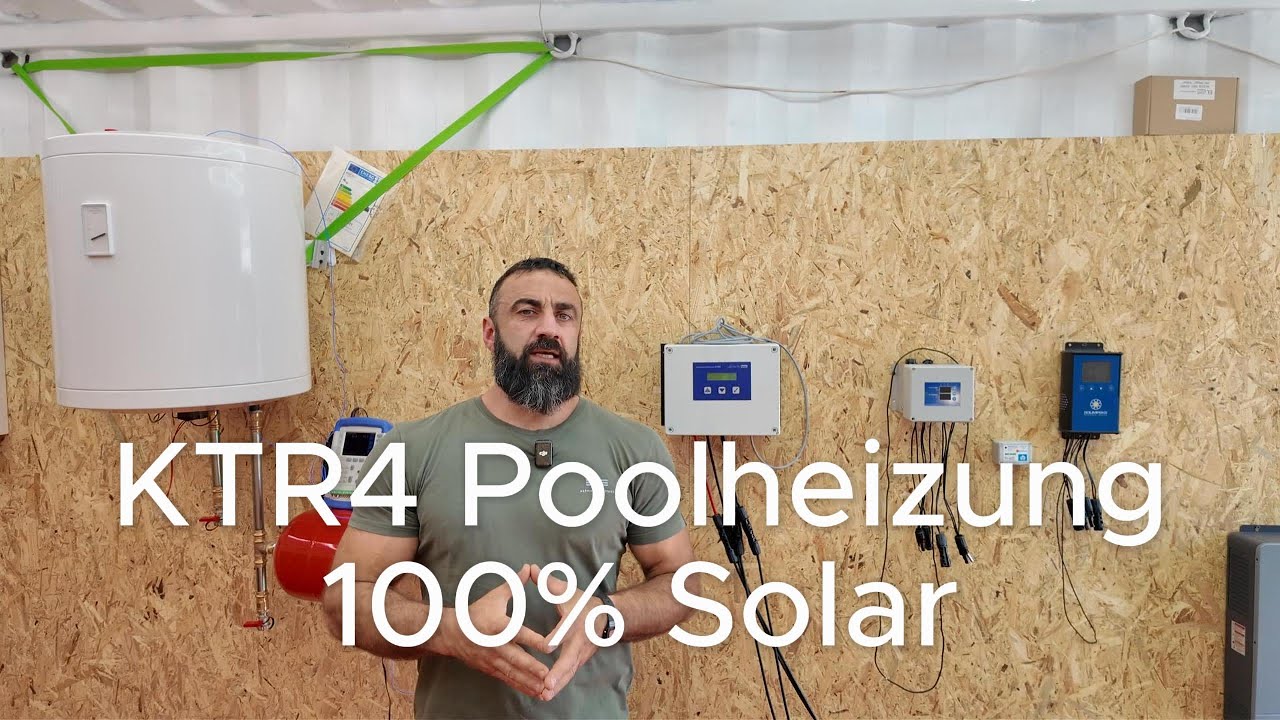 Poolheizung nur mit PV-Strom – 6 kW Heizstab mit KTR4 Regelung  100 % autark & effizient“
