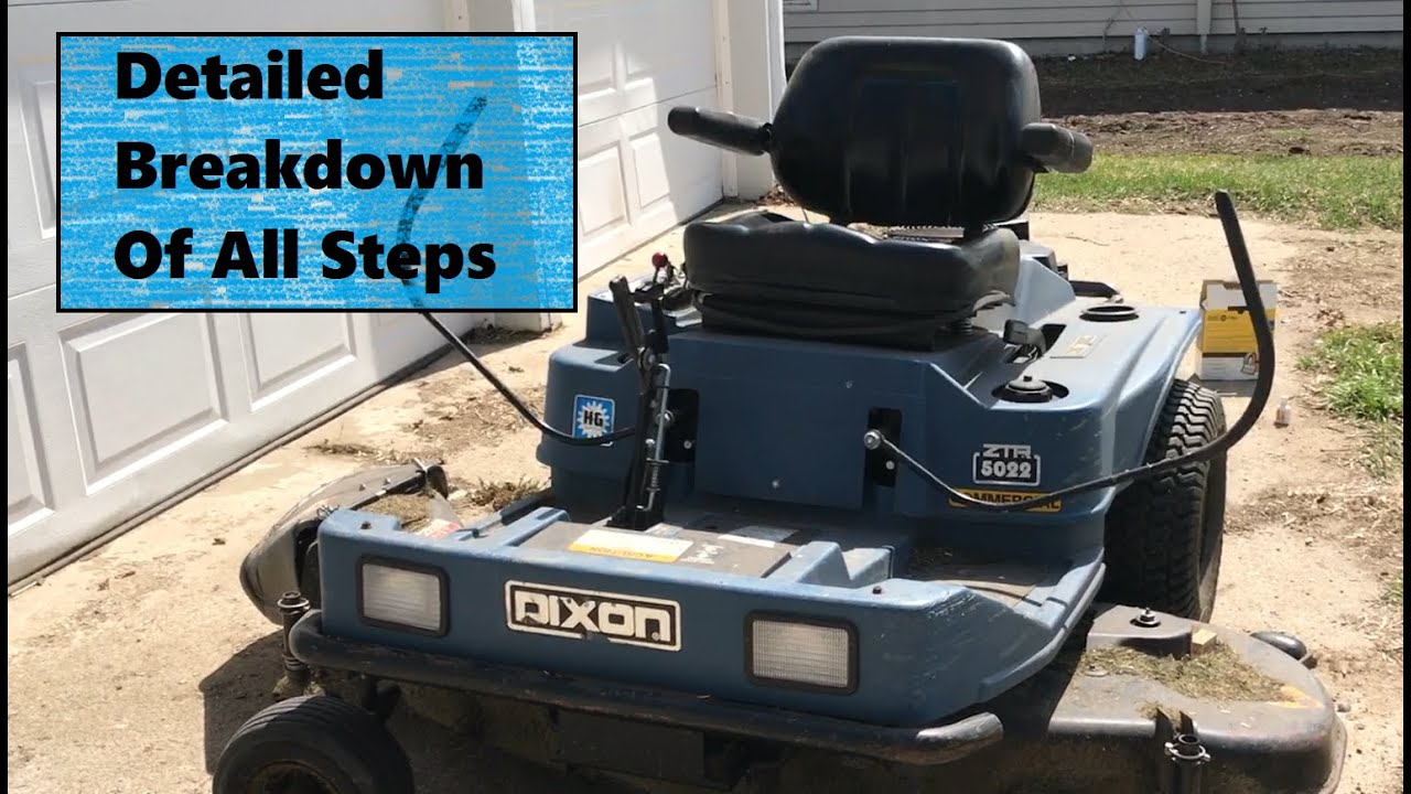 Zero Turn Hydraulic Oil Change || Hydrostatic drive system flush Dixon ZTR Lawn Mower