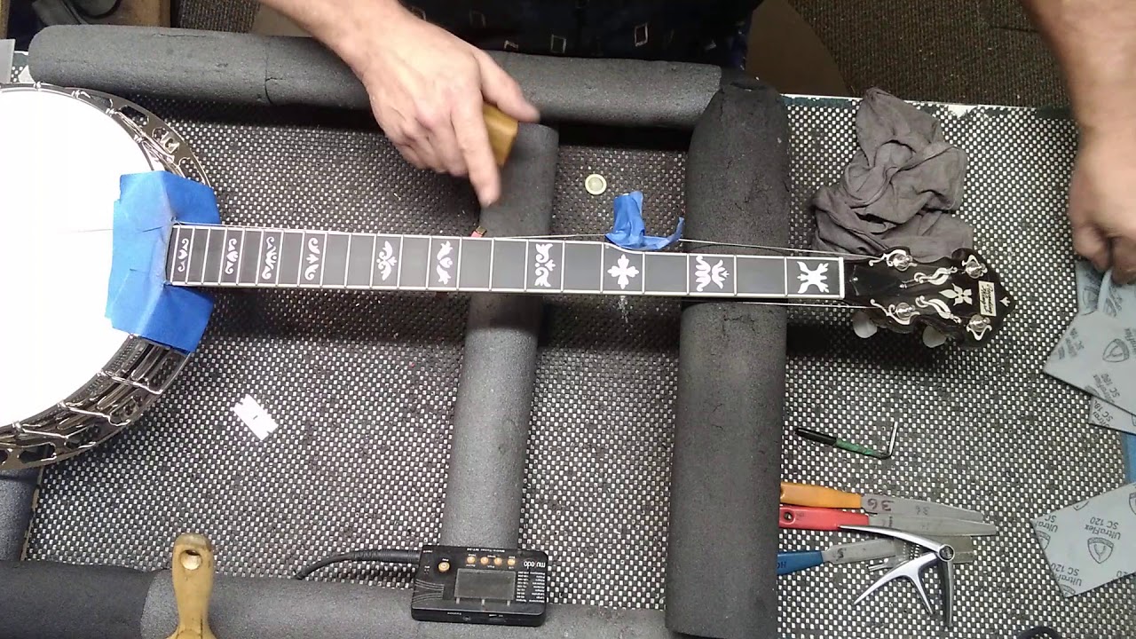 Fast and Easy Banjo Fret Level, Crown and Polish