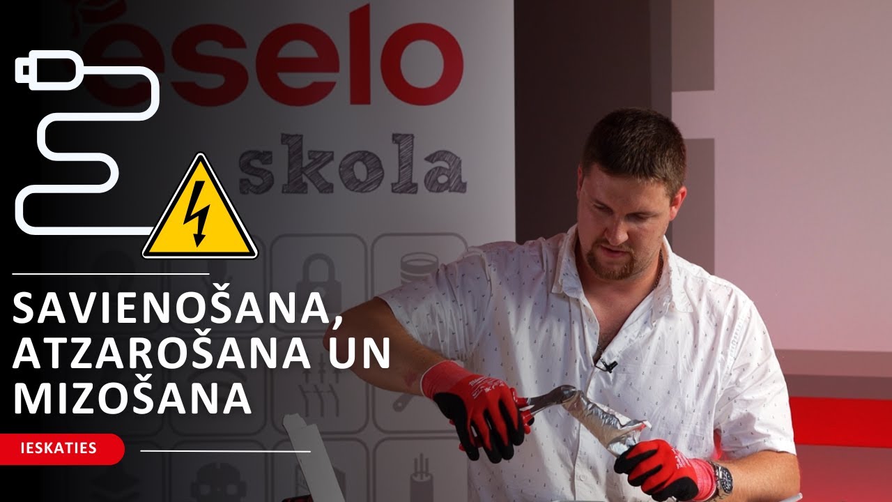 Kabeļu savienošana, nozarošana un mizošana