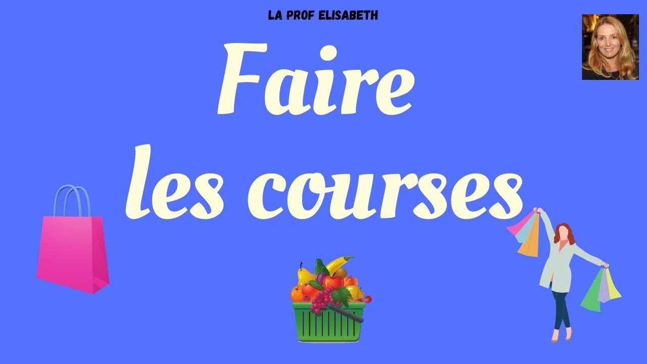 Faire les courses en français.Niveau A1 de FLE. Dans quel magasin faire ses achats😍English subtitles