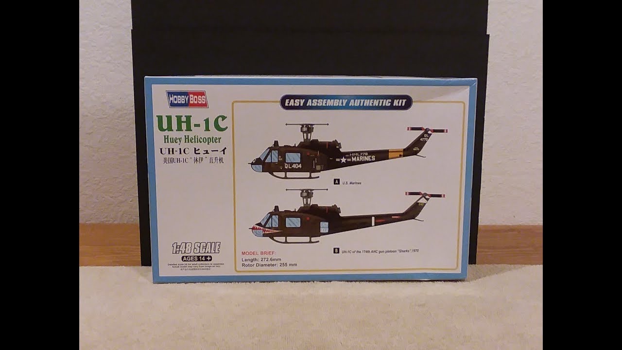 Hobby Boss 1:48 UH-1C Huey Helicopter Plastic Model Kit #85803 Review