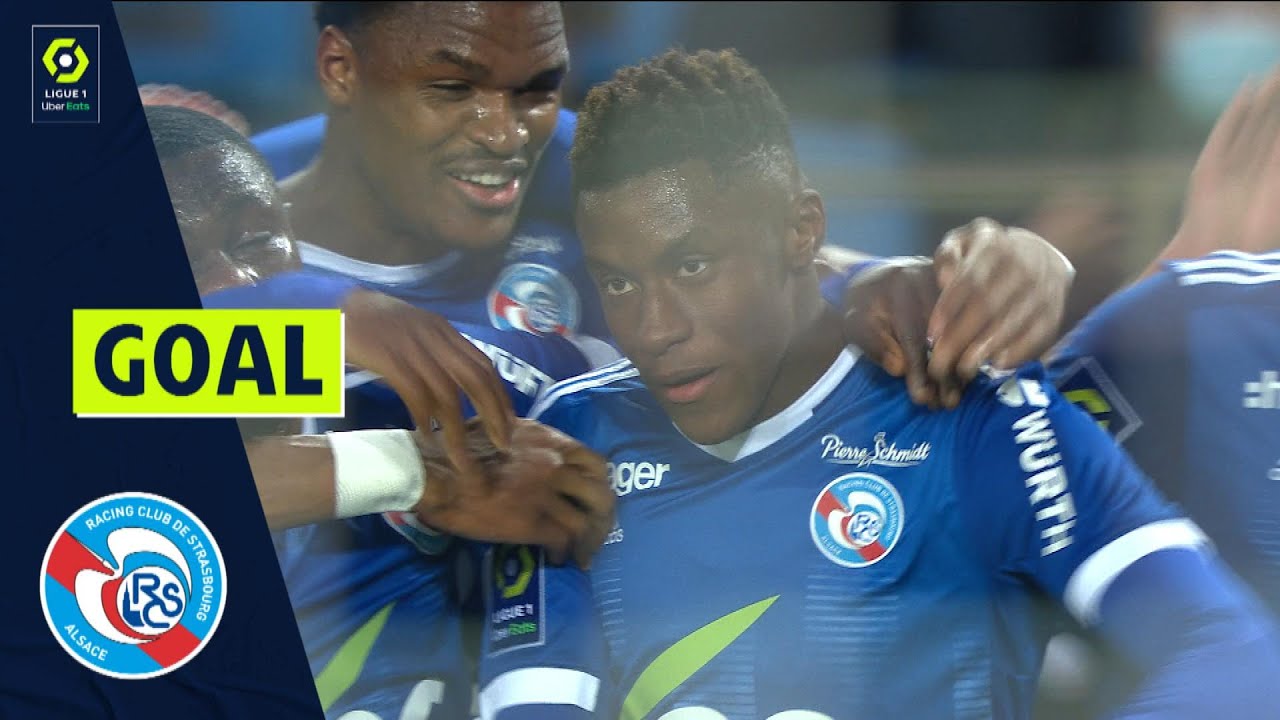 Goal Jean-Ricner BELLEGARDE (90' +7 - RCSA) RC STRASBOURG ALSACE - STADE DE REIMS (1-1) 21/22