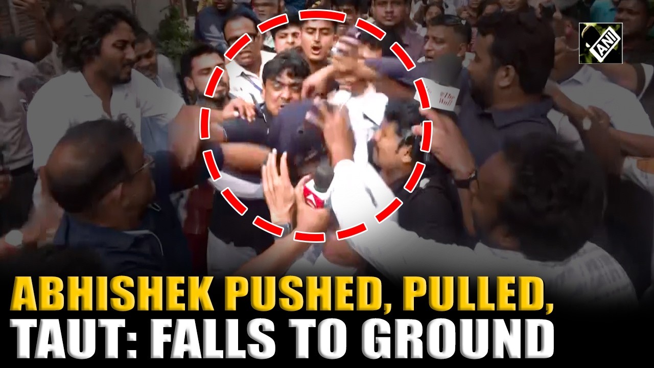 Abhishek Banerjee pushed, pulled, taut: falls to ground as he faces assault in Sonarpur, West Bengal