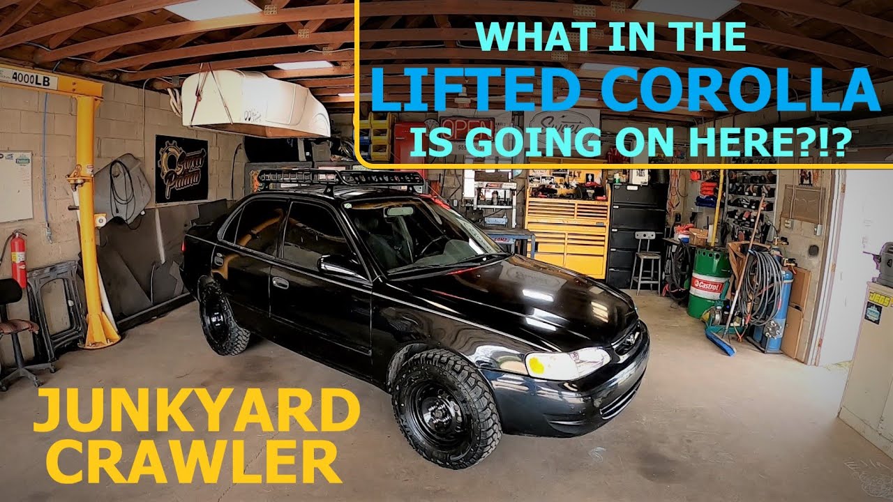 LIFTED on BIG TIRES?? 2000 Corolla, WHY?!? Yee Yee!