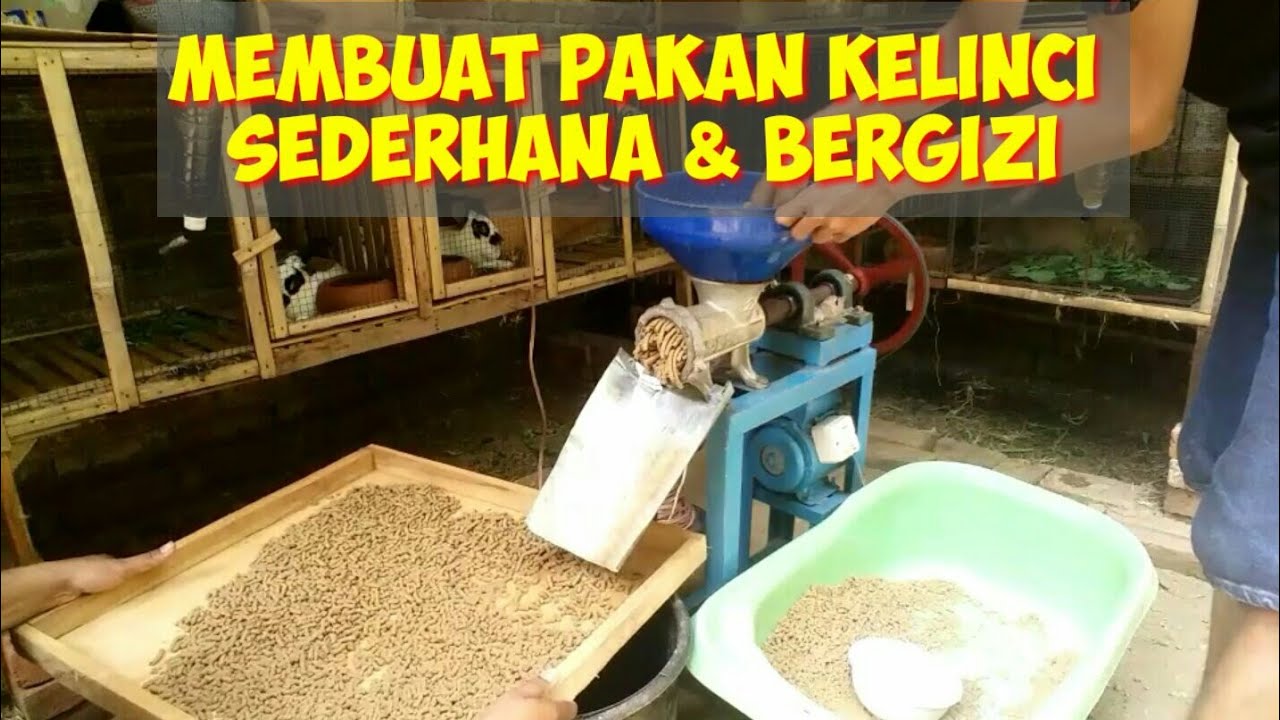 Cara Membuat Pakan Kelinci Sederhana dan Bergizi || How to make simple and nutritious rabbit feed .