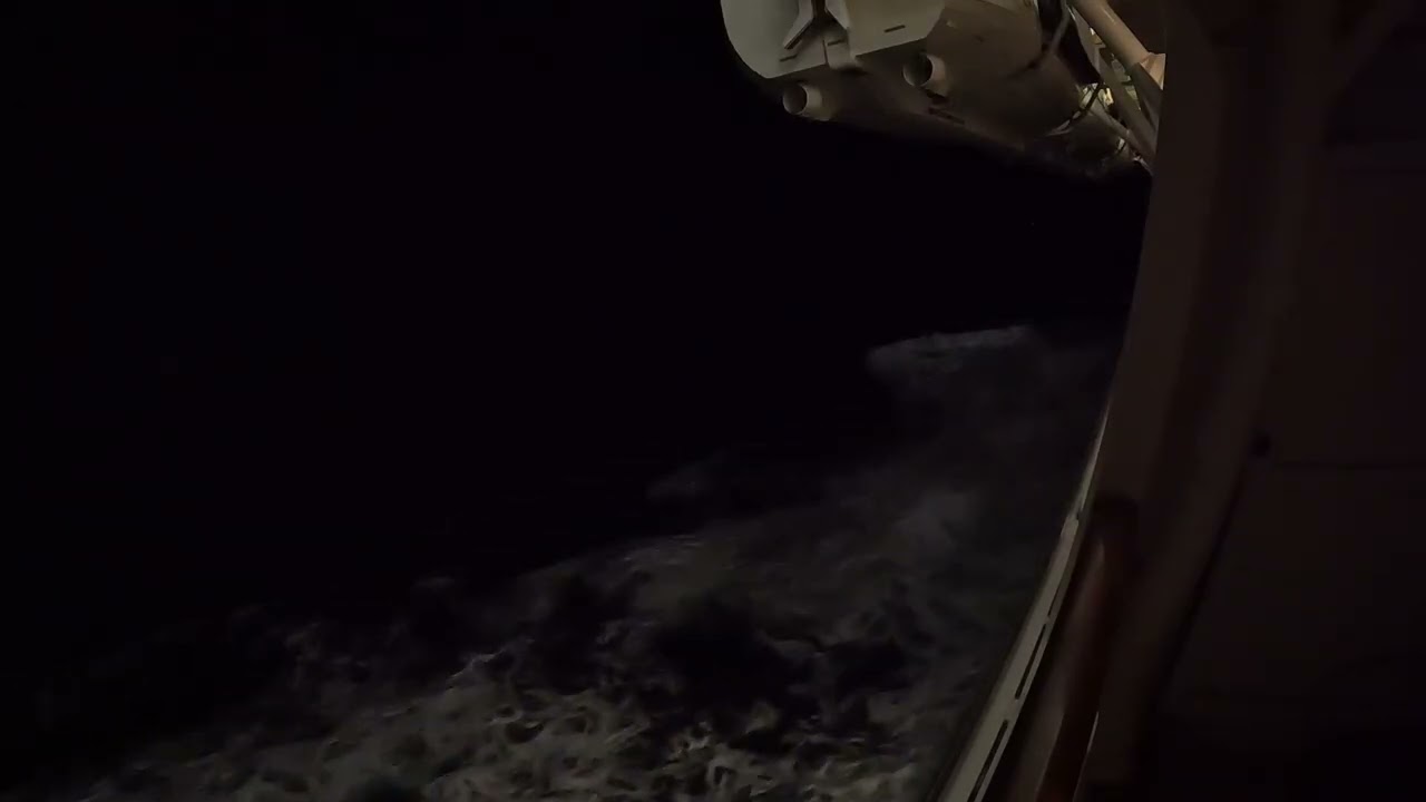 The Pacific Ocean at night on Carnival Firenze