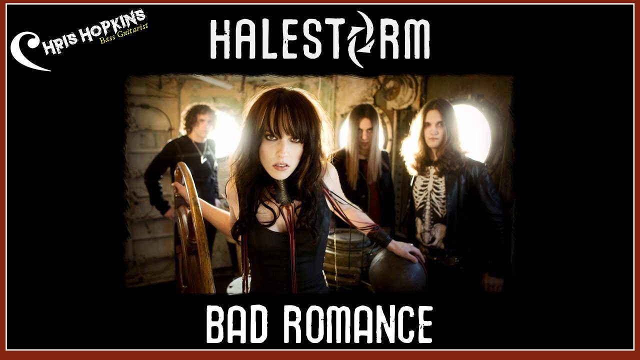 EP 124 Halestorm - Bad Romance - Bass Cover (includes onscreen and downloadable tablature)