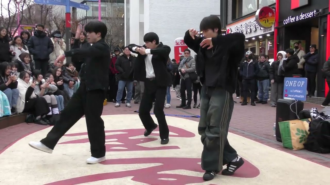 250130 kpop cover dance team ONE OF - Tiger Inside (SuperM) Hongdae busking