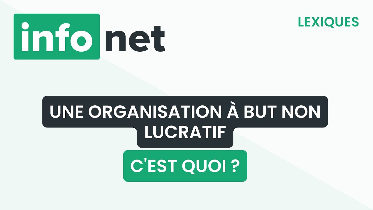 Une organisation &agrave; but non lucratif, c'est quoi ? (d&eacute;finition, aide, lexique, tuto, explication)