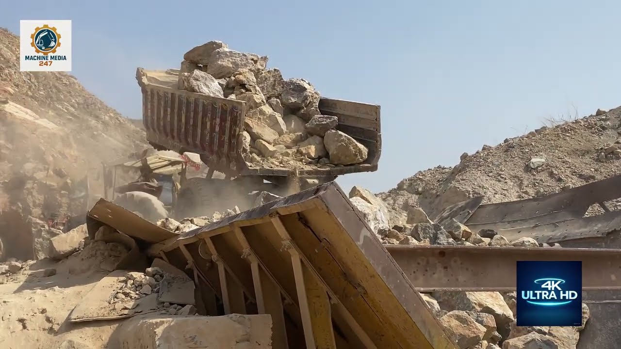 Unbelievable 🚨 INSIDE GIANT JAW CRUSHER! Tons of Rocks Crushed 💥crusher #crushingmachine