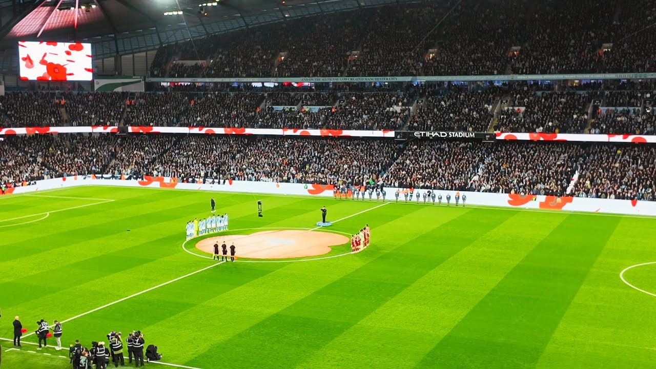 The Last Post and a minute’s silence before Man City play Liverpool