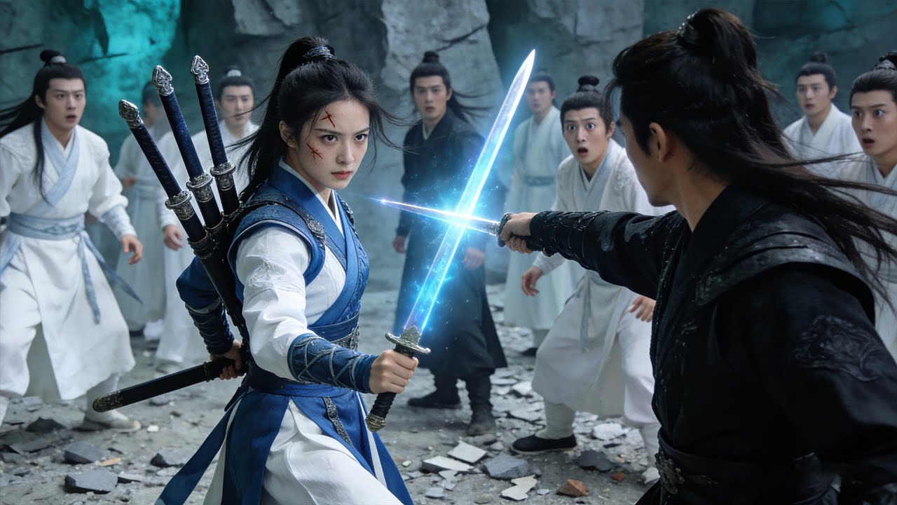 心机男当众欺辱女孩，哪料女孩竟是神女转世， 爆发强大力震惊众人！#drama #kungfu #中国电视剧