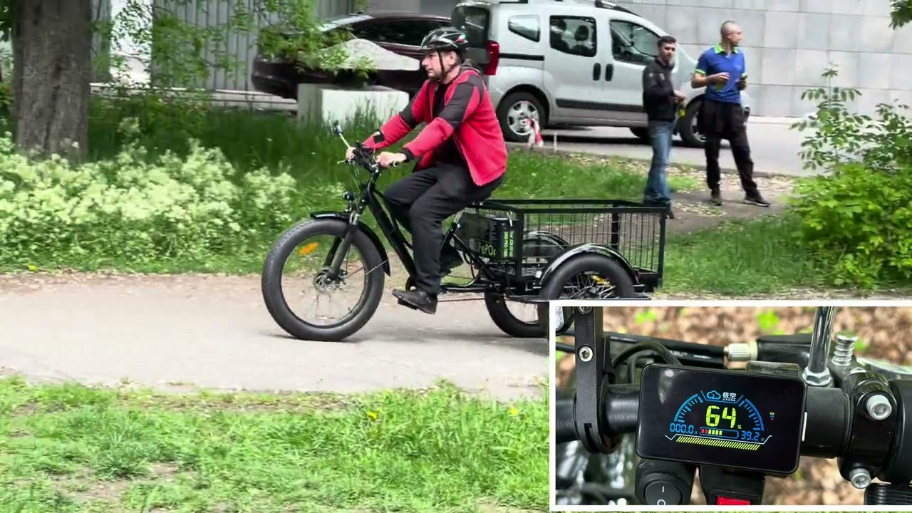 Огляд Електровелосипеда триколісного  Tiras® JOB DD FAT 2420 PRO-1000 36V45Ah