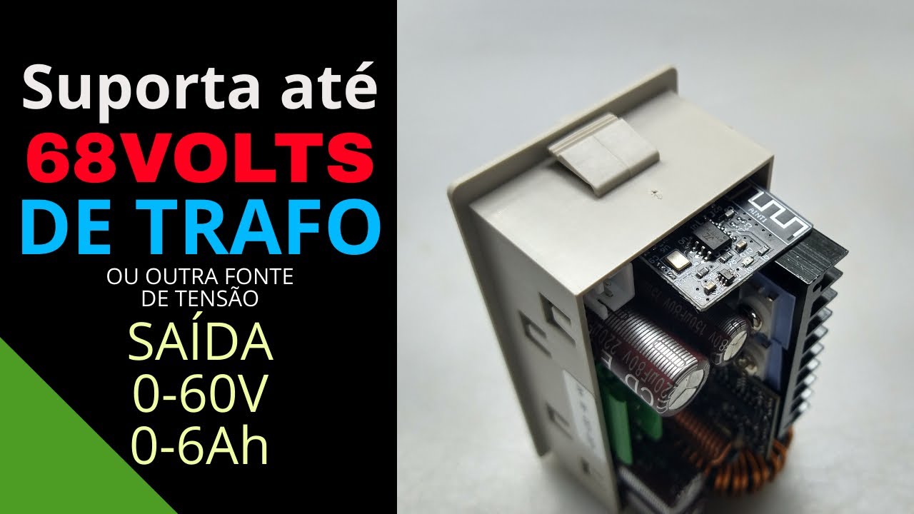 Como montar uma fonte de Bancada caseira com controle de Tensão e Corrente Digital!