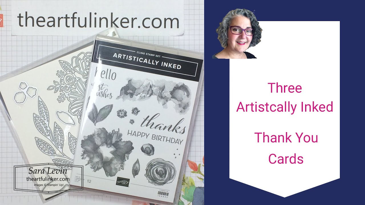 Three Artistically Inked Thank You Cards