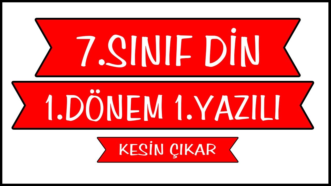 7.Sınıf Din Kültürü 1.Dönem 1.Yazılı Soruları ve Cevapları 2023
