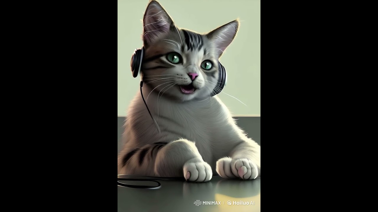 Chat qui &eacute;coute et chante APT ! #music #abonnetoi #shorts #cat