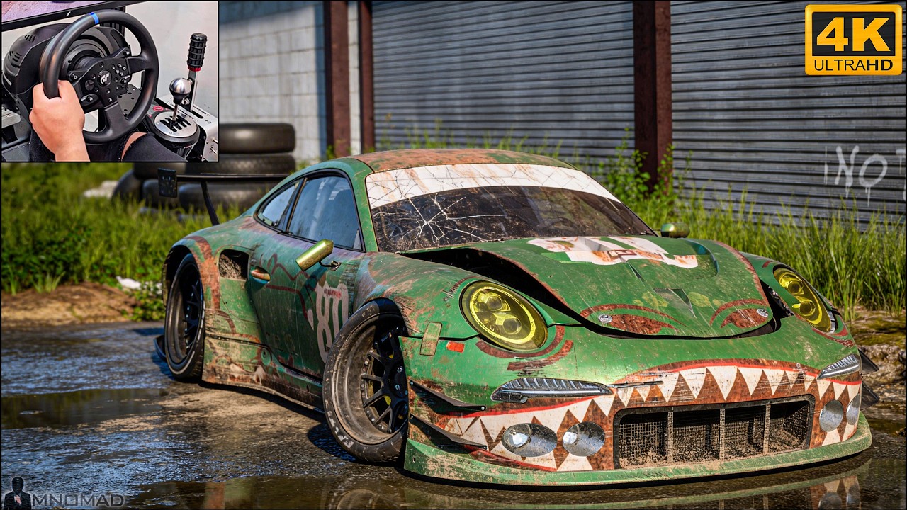 Rebuilding PORSCHE 911 GT3 | Need for Speed Heat | Gameplay using Thrustmaster T300RS Steering Wheel