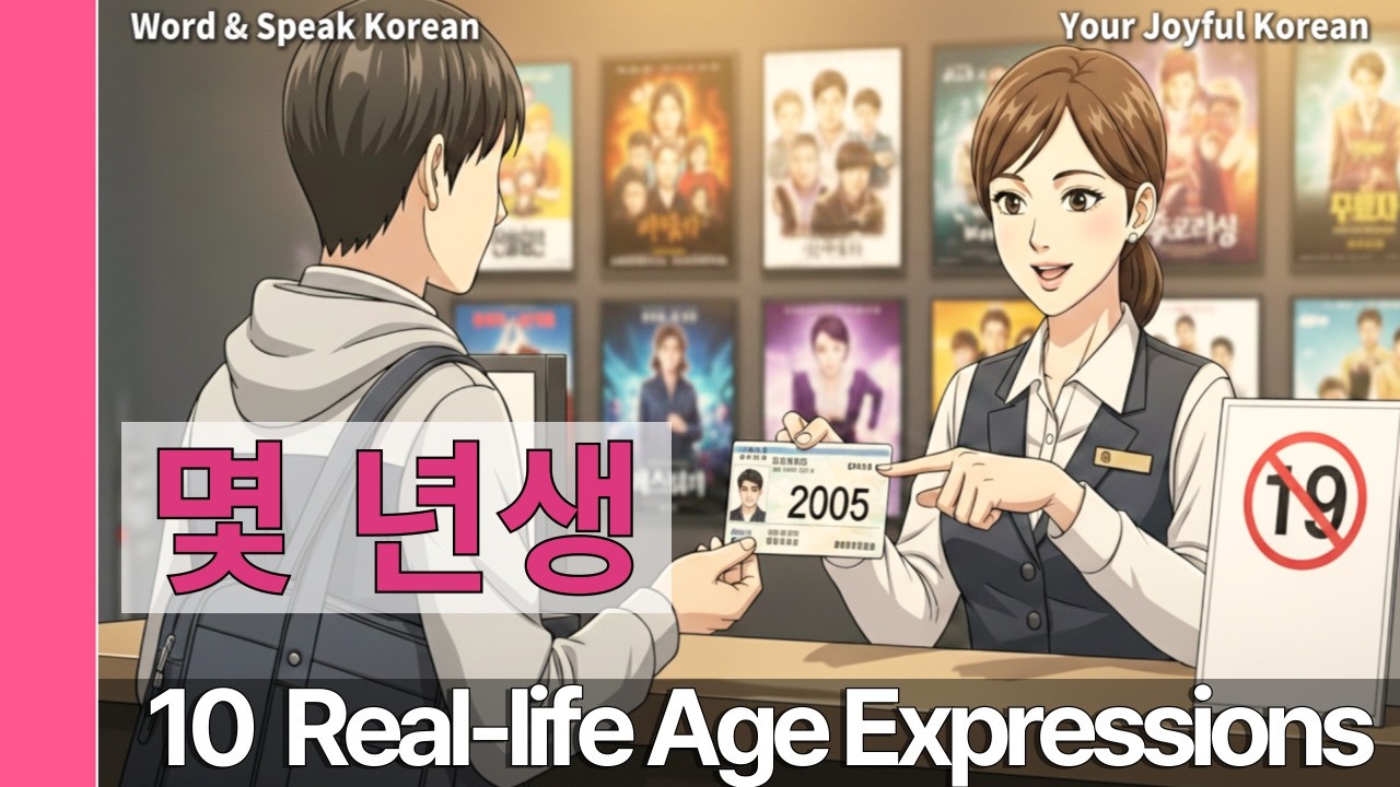 📋 몇 살이에요? 동갑·환갑·칠순까지 배우는 10가지 나이 표현  | 10 Korean Age Expressions | Word & Speak Korean #28